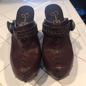 Jessica Simpson high clogs